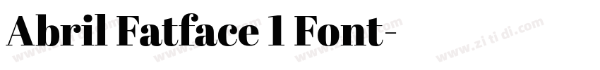 Abril Fatface 1 Font字体转换